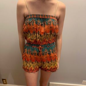 Rainbow romper cover up